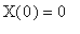 X(0) = 0