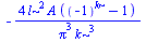 `+`(`-`(`/`(`*`(4, `*`(`^`(l, 2), `*`(A, `*`(`+`(`^`(-1, k), `-`(1)))))), `*`(`^`(Pi, 3), `*`(`^`(k, 3))))))